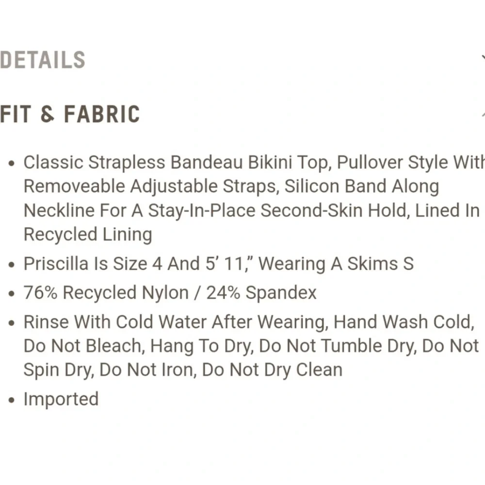SKIMS Swim Bandeau Bikini Top
